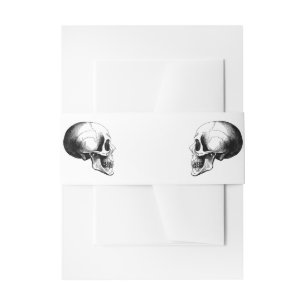 Skulls White Invasion Bly Bands Einladungsbanderole
