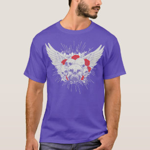 Skulls Wings Illustration Kunst, Dichtung und Musi T-Shirt