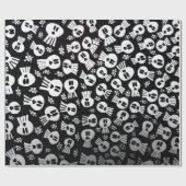 Skulls - wrapping paper geschenkpapier (Flach)