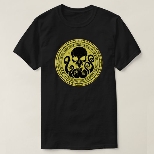 Skullthulhu Fearfull Yellow T-Shirt (Design vorne)