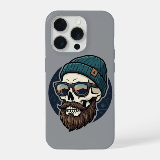 Skully beanie hipster. iPhone hülle (Rückseite)