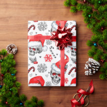Skully Claus Weihnachtswrapping Paper