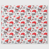Skully Claus Weihnachtswrapping Paper Geschenkpapier (Flach)