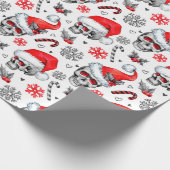 Skully Claus Weihnachtswrapping Paper Geschenkpapier (Ecke)