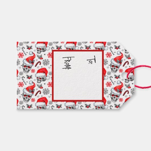 Skully Clause Geschenkanhänger (Vorderseite (Horizontal))