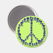 Skully Friedenszeichen Magnet (Vorderseite/Rückseite)