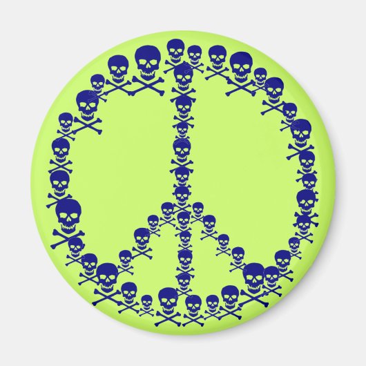 Skully Friedenszeichen Magnet (Vorne)