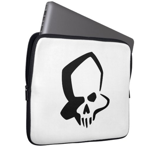 Skully Laptop Sleeve (Vorne Rechts)