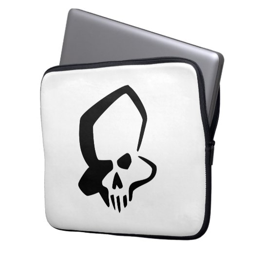 Skully Laptop Sleeve (Vorderseite Links)