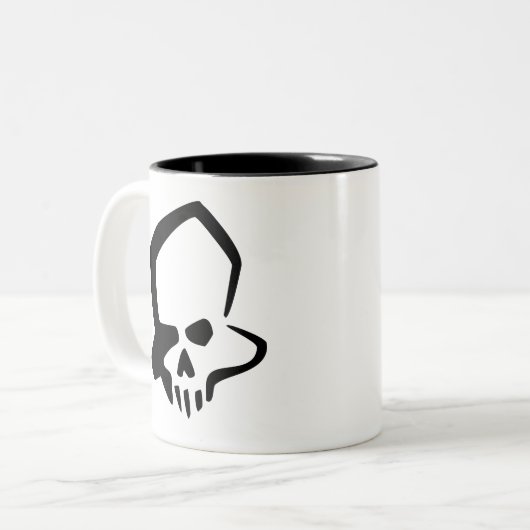 Skully Mug Zweifarbige Tasse (Vorderseite Links)