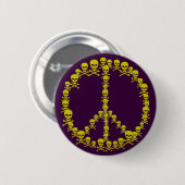 Skully Peace Sign Button (Vorne & Hinten)