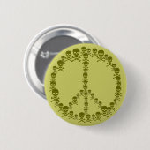 Skully Peace Sign Button (Vorne & Hinten)