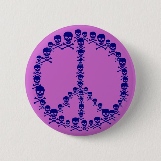 Skully Peace Sign Button (Vorderseite)