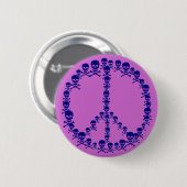 Skully Peace Sign Button (Vorne & Hinten)