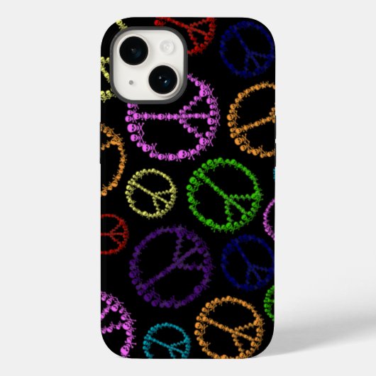 Skully Peace Sign Case-Mate iPhone Hülle (Rückseite)