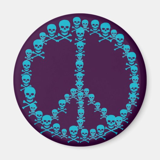 Skully Peace Sign Magnet (Vorne)
