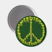 Skully Peace Sign Magnet (Vorderseite/Rückseite)