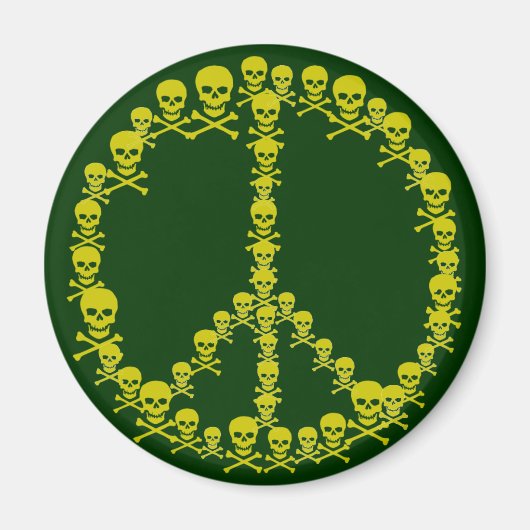 Skully Peace Sign Magnet (Vorne)