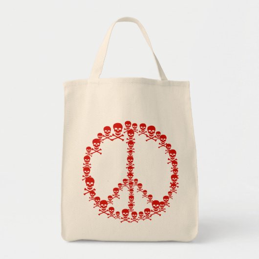 Skully Peace Sign Tragetasche (Vorne)