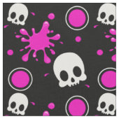 Skully (Pink) Stoff (Nahaufnahme)