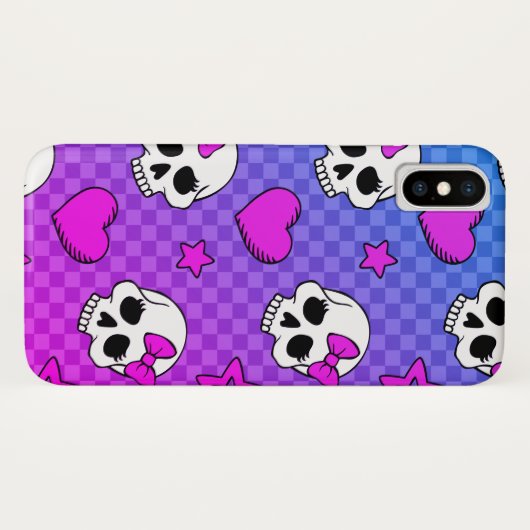 Skully Pop Kawaii Case-Mate iPhone Hülle (Rückseite (Horizontal))