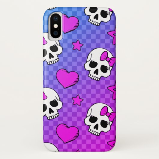 Skully Pop Kawaii Case-Mate iPhone Hülle (Rückseite)