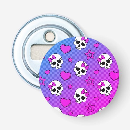 Skully Pop Kawaii Flaschenöffner (Vorderseite)