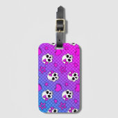 Skully Pop Kawaii Gepäckanhänger (Vorderseite Vertikal)