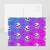Skully Pop Kawaii Postkarte (Vorne/Hinten)