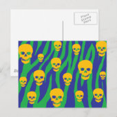 Skully Pop Zebra Postkarte (Vorne/Hinten)