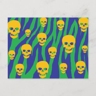 Skully Pop Zebra Postkarte