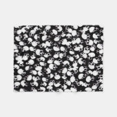 Skully Schädel-Massen-Beerdigung Fleecedecke (Vorderseite (Horizontal))