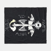 Skully Schädelwerewolf-Stammes- Schmutz-Kunst Fleecedecke (Vorderseite (Horizontal))