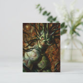 Skully Tentacle Head Postcard Postkarte (Stehend Vorderseite)