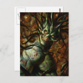 Skully Tentacle Head Postcard Postkarte (Vorne/Hinten)