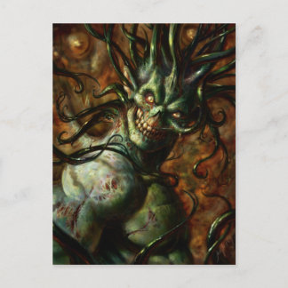 Skully Tentacle Head Postcard Postkarte