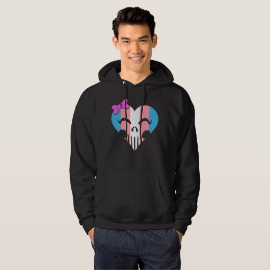 Skully Trans Pride Hoodie (Vorne ganz)