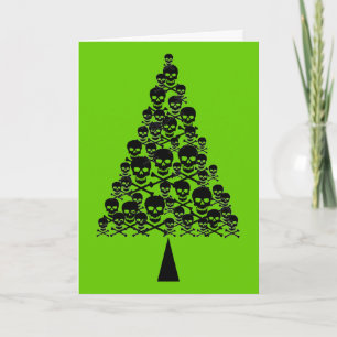Skully Xmas Baum Feiertagskarte