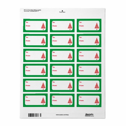 Skully Xmas Tree Adressaufkleber (Vorne)