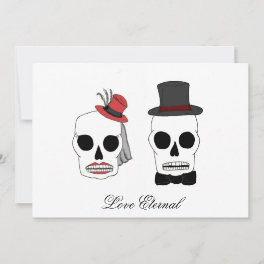 Skully's Wedding Einladungen 2, Liebe Ewige (Vorderseite)