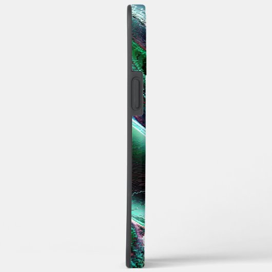 Skulpierte digitale Wasserfälle und Regenwälder? Case-Mate iPhone Hülle (Rückseite / Rechts)