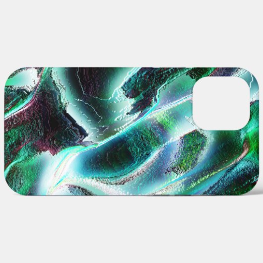 Skulpierte digitale Wasserfälle und Regenwälder? Case-Mate iPhone Hülle (Rückseite (Horizontal))