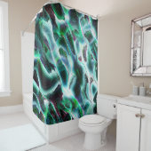 Skulpierte digitale Wasserfälle und Regenwälder? Duschvorhang (Beispiel)