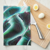 Skulpierte digitale Wasserfälle und Regenwälder? Geschirrtuch (Viertel Falte)