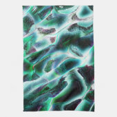 Skulpierte digitale Wasserfälle und Regenwälder? Geschirrtuch (Vertikal)