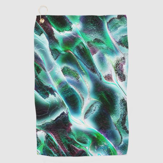 Skulpierte digitale Wasserfälle und Regenwälder? Golfhandtuch (Vorderseite)