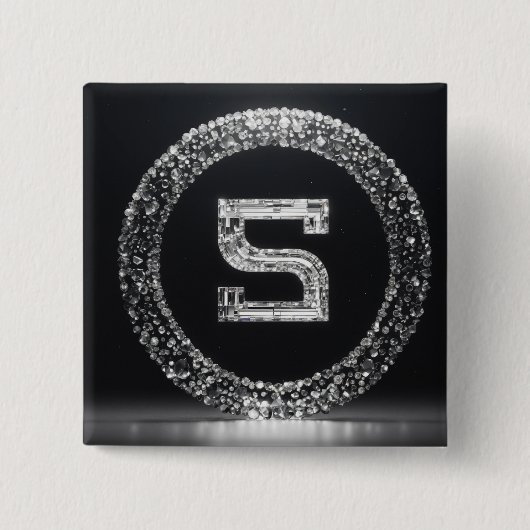 "Skulptierte Eleganz: S-Inspiriert Designtaste" Button (Vorderseite)