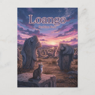 Skulptur auf Granit, Loango Burkina Faso Postkarte