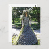 Skulptur der Frau aus Sukkulenten Postkarte (Vorne/Hinten)