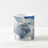 Skulptur des Polarbärensschnees, Quebec, Kanada Kaffeetasse (Mittel)